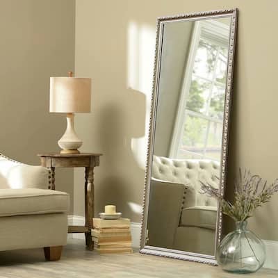 Retro Rectangular Full-length Decorative Floor Mirror with Stand - 64x21