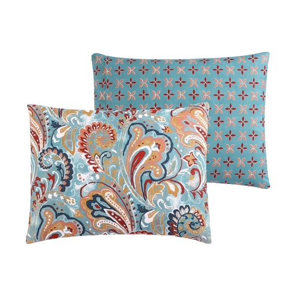 Shop Vcny Home Candice Reversible Teal Paisley Duvet Cover Set