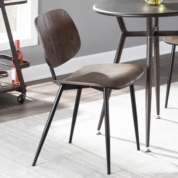 Carson Carrington Tarv Metal Espresso Wood Dining Chair Set Of 2 N A Overstock 29002449