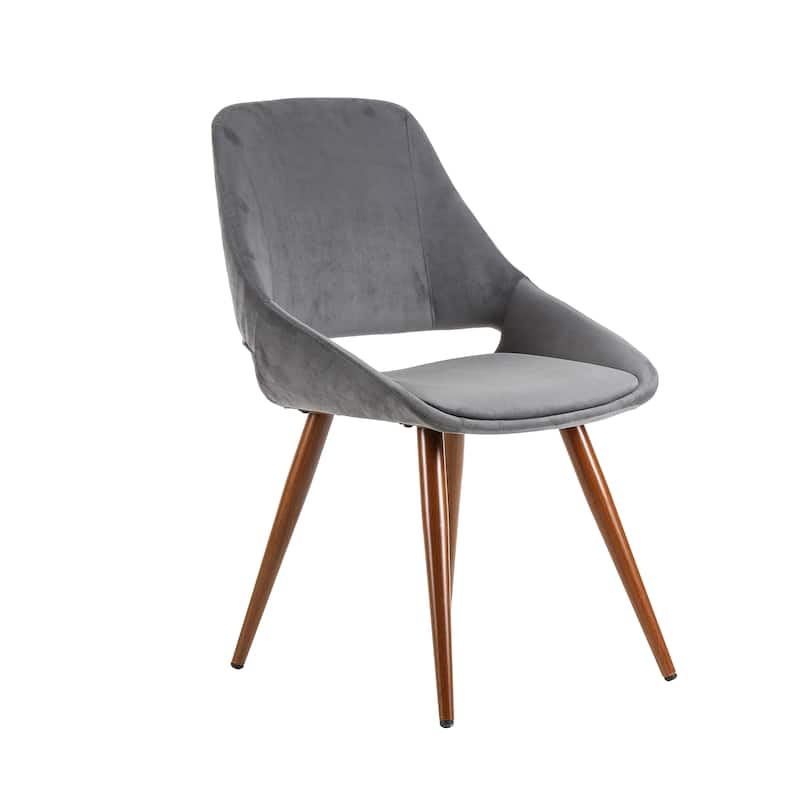 Porthos Home Fiero Fabric Dining Chairs, Suede Upholstery and Iron - Grey