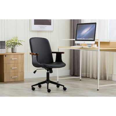 Porthos Home Kace 360° Swivel Office Chair, PU Leather Upholstery