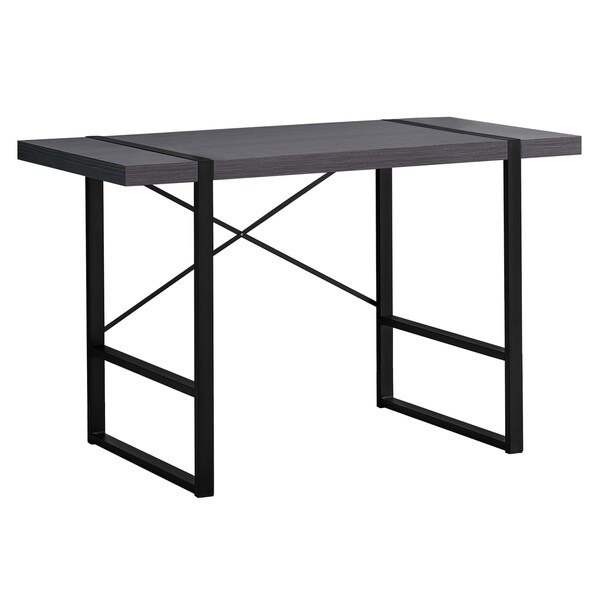 Computer Desk - 48"L / Grey / Black Metal