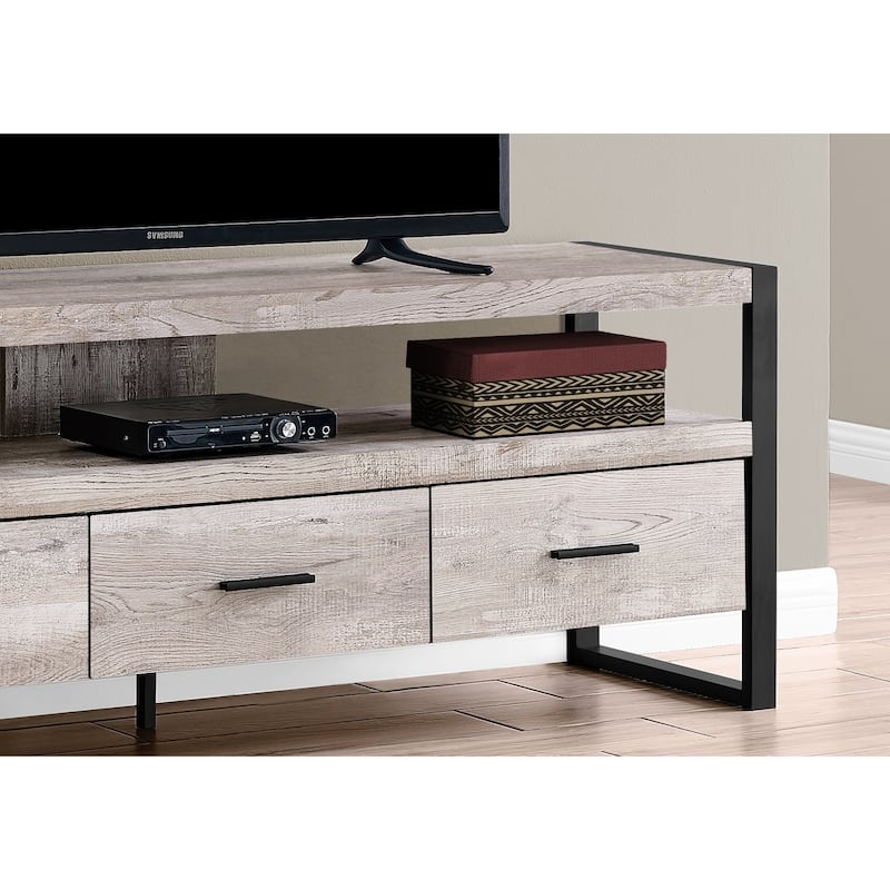 Tv Stand, 60 Inch, Console, Media Entertainment Center, Storage Drawers, Living Room, Bedroom, Metal, Laminate