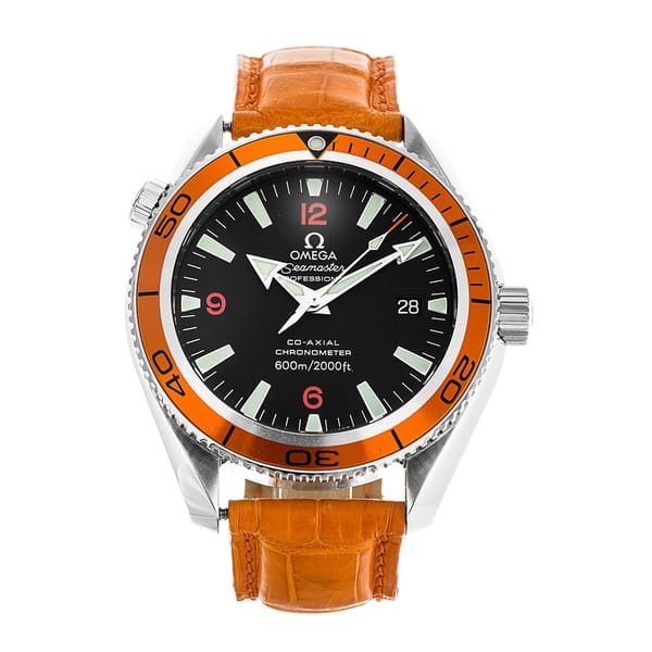 Shop Omega Men S 2909 50 38 Seamaster Planet Ocean 600m Orange