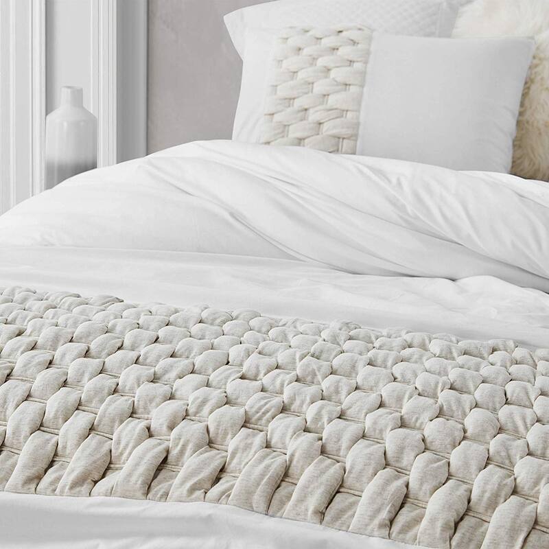 Knit and Loop Textured Oversized Duvet Cover - Almond Cream
