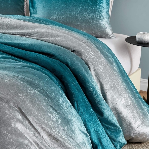 teal ombre duvet cover