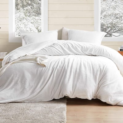 Wait Oh What - Coma Inducer® Oversized Duvet Cover Set - Farmhouse White