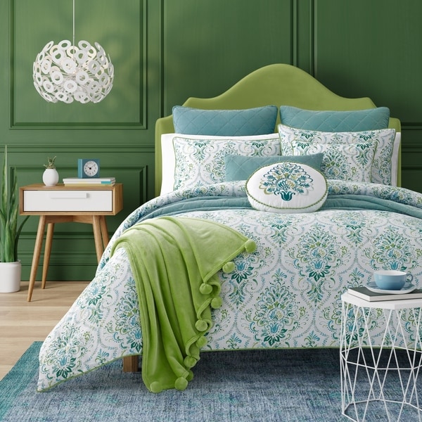 Porch & Den Aebischer Teal Bohemian Twin Size Comforter ...