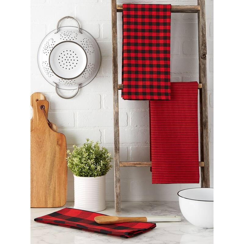 DII Gingham Dishtowel Set of 3