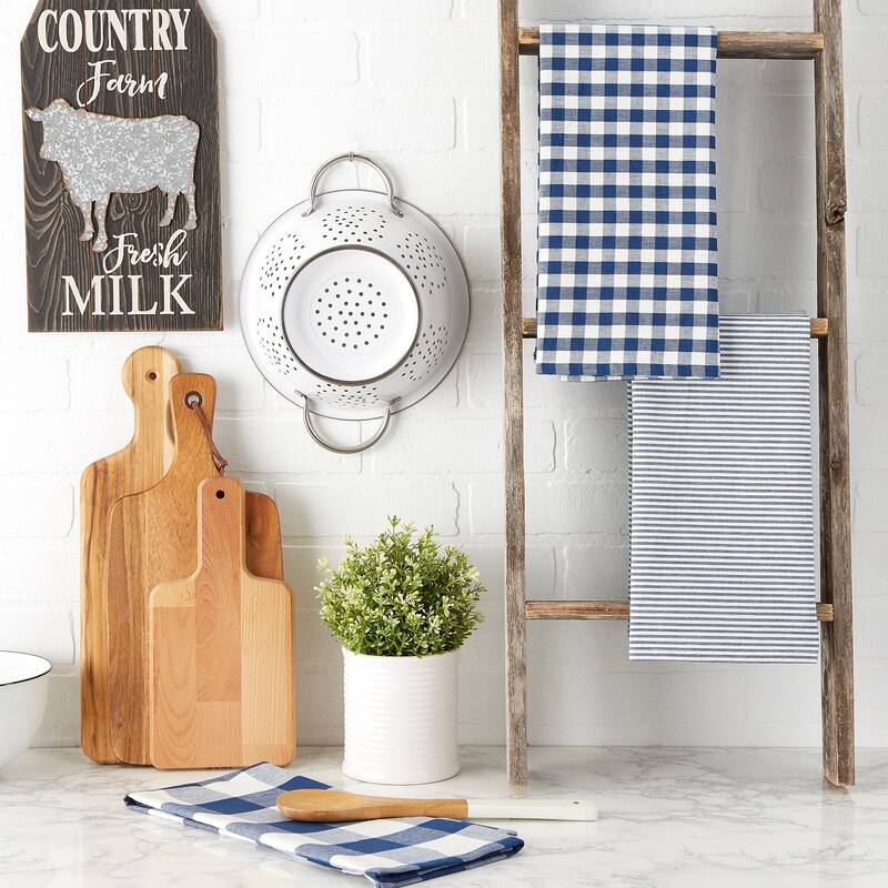 DII Gingham Dishtowel Set of 3
