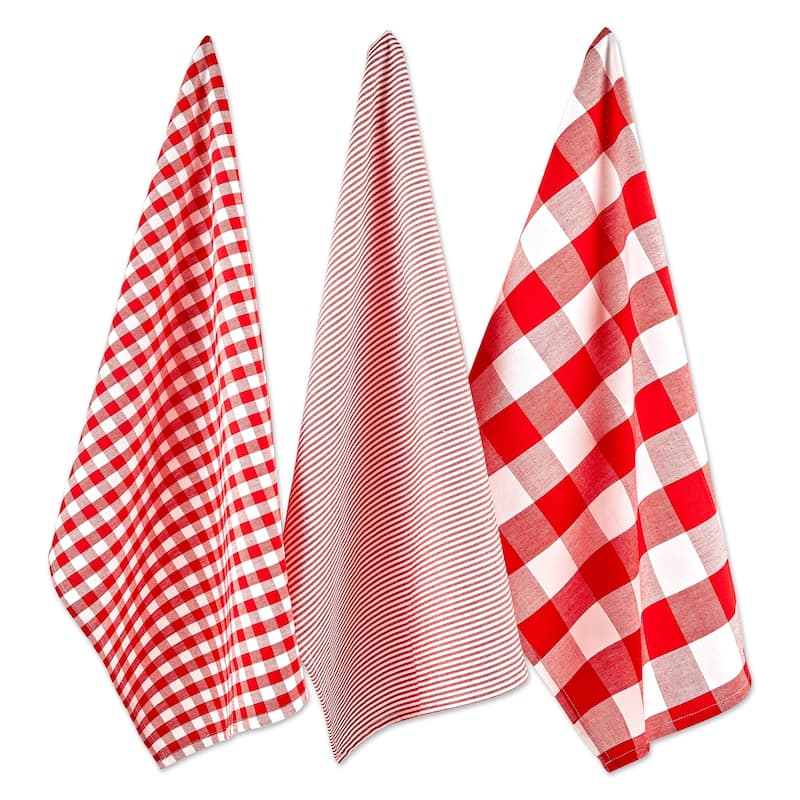 DII Gingham Dishtowel Set of 3