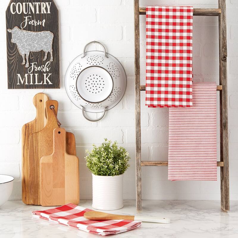 DII Gingham Dishtowel Set of 3