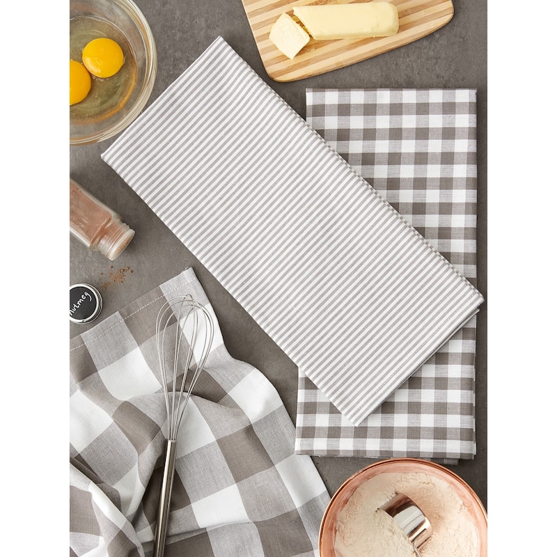 DII Gingham Dishtowel Set of 3