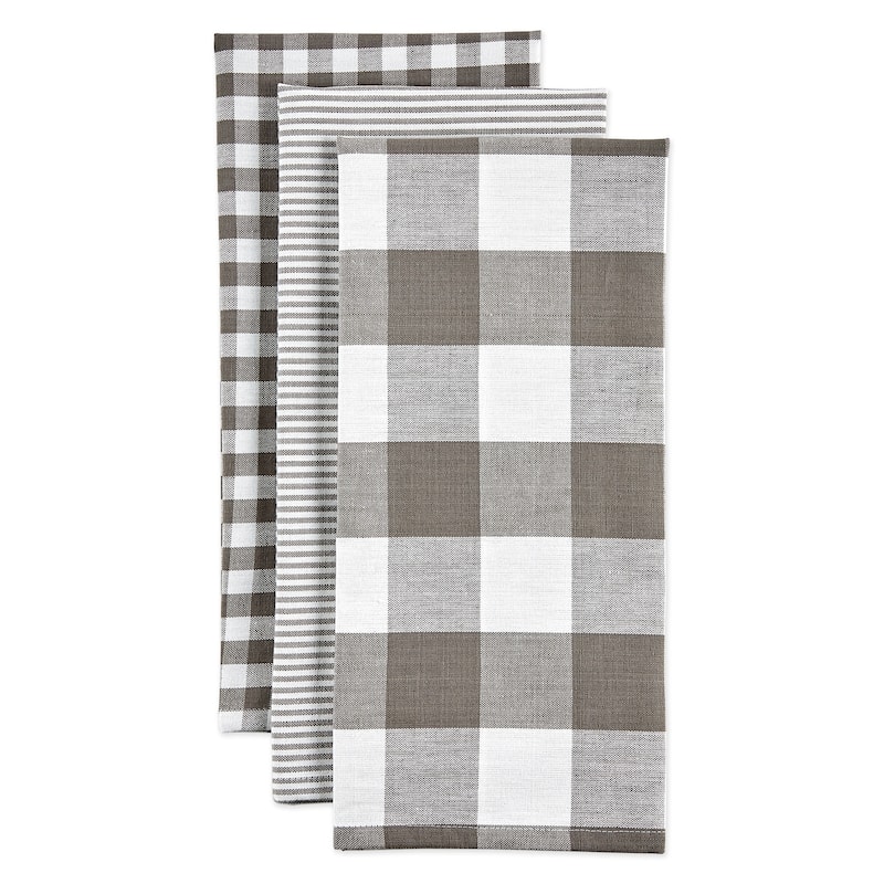 DII Gingham Dishtowel Set of 3