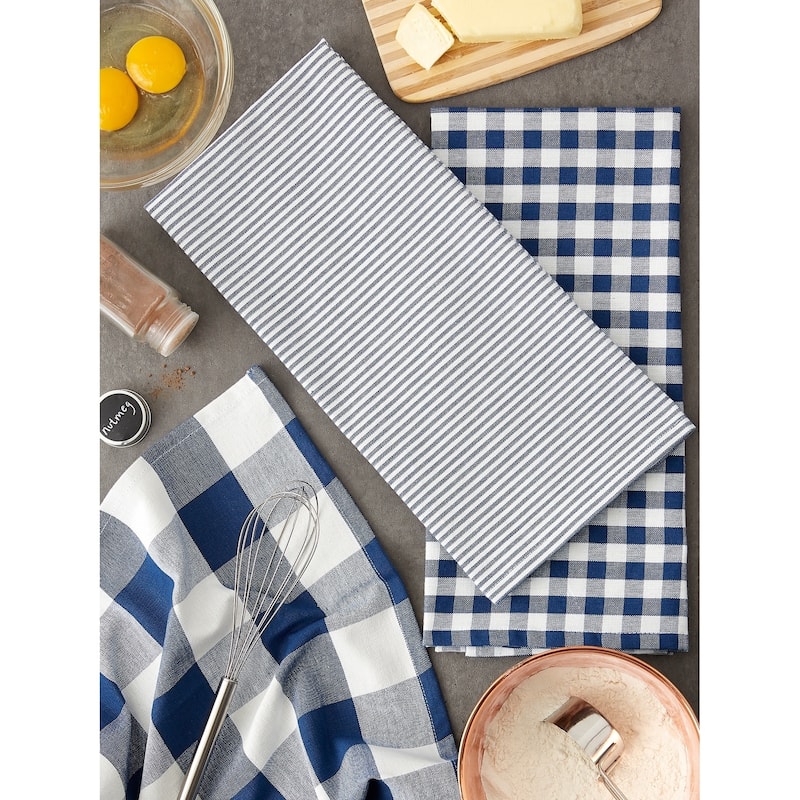 DII Gingham Dishtowel Set of 3