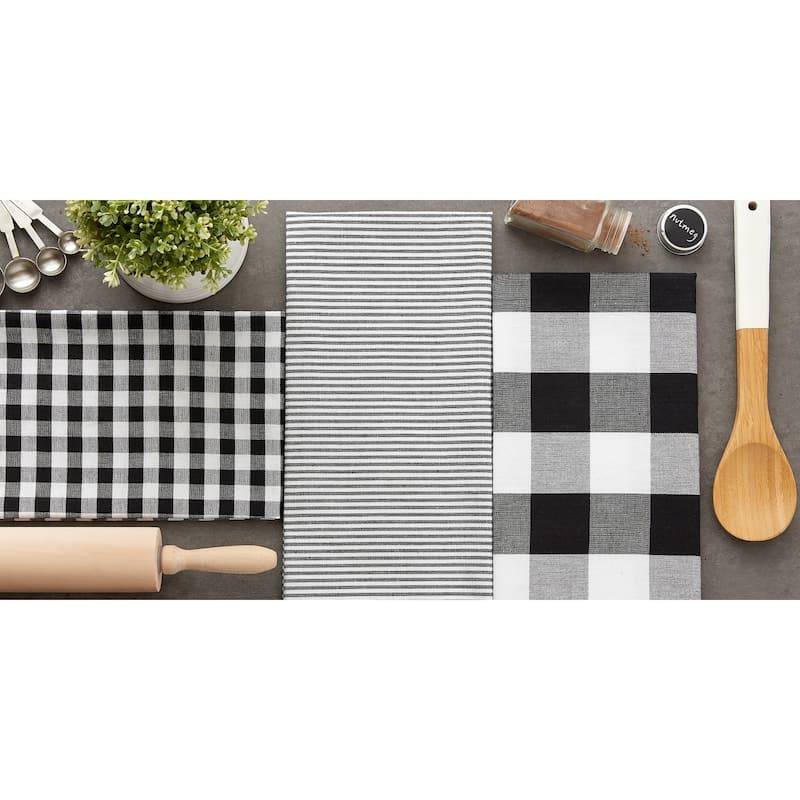 DII Gingham Dishtowel Set of 3