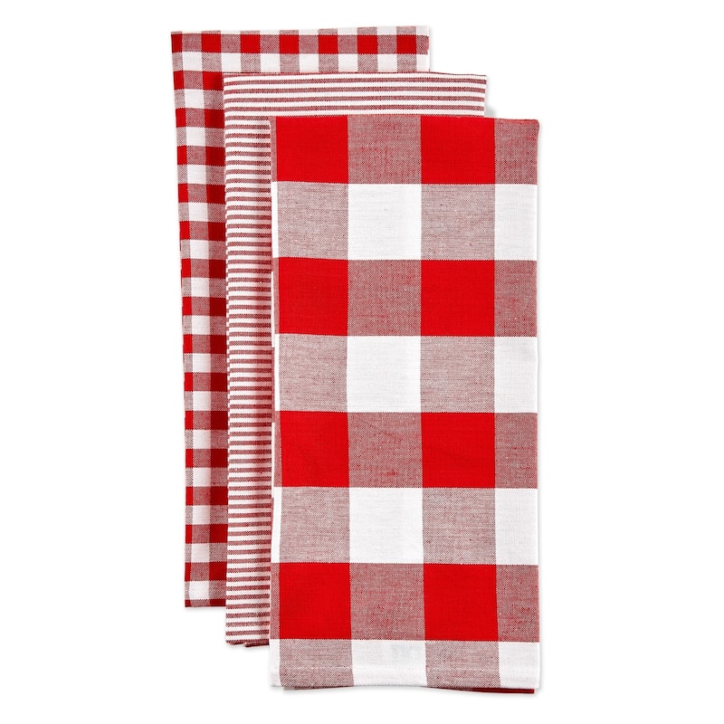 DII Gingham Dishtowel Set of 3
