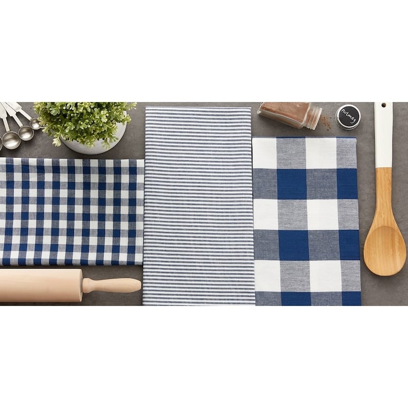 DII Gingham Dishtowel Set of 3