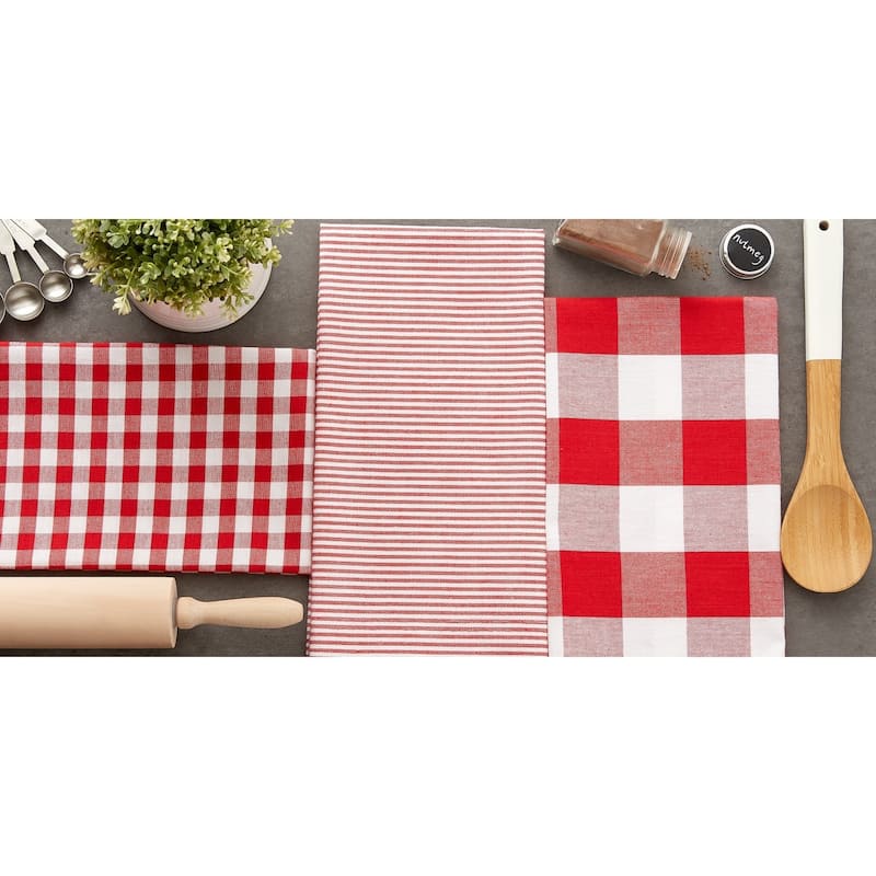 DII Gingham Dishtowel Set of 3