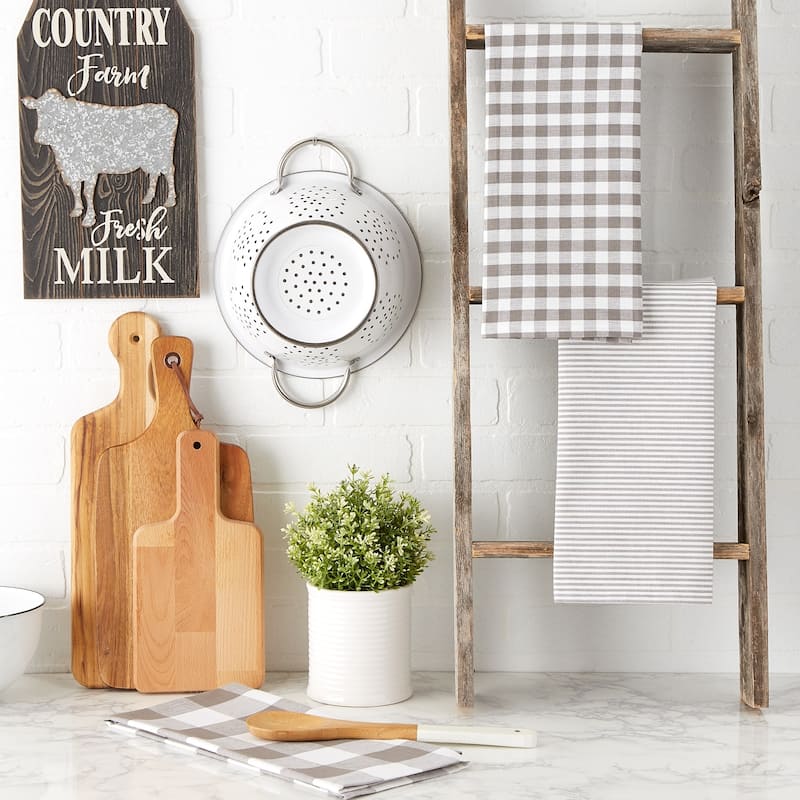 DII Gingham Dishtowel Set of 3