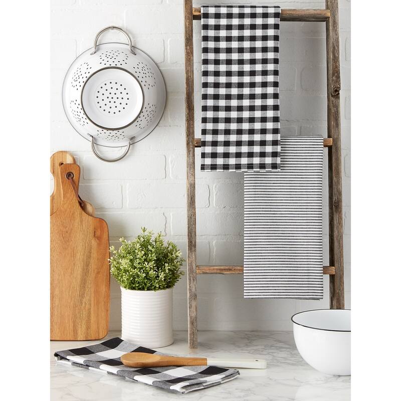 DII Gingham Dishtowel Set of 3