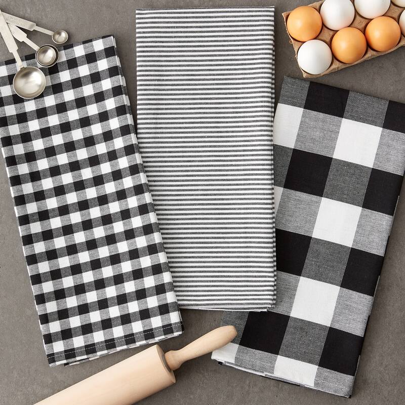 DII Gingham Dishtowel Set of 3