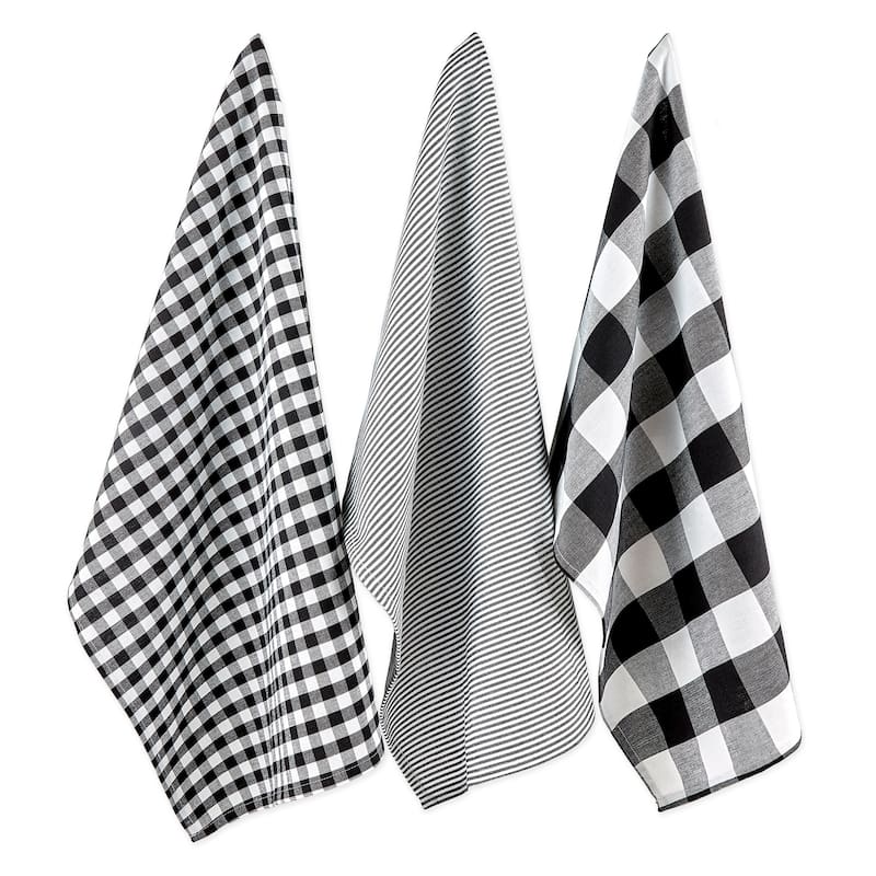 DII Gingham Dishtowel Set of 3