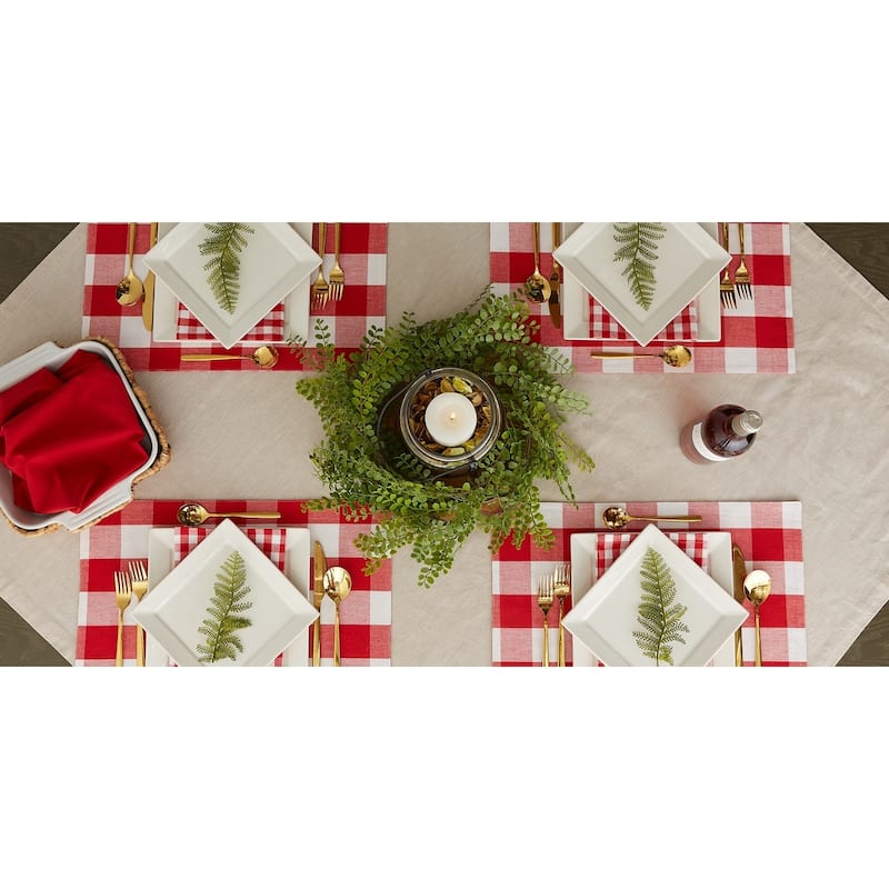 Porch & Den Crestline Gingham/Buffalo Check Reversible Placemat (Set of 4)