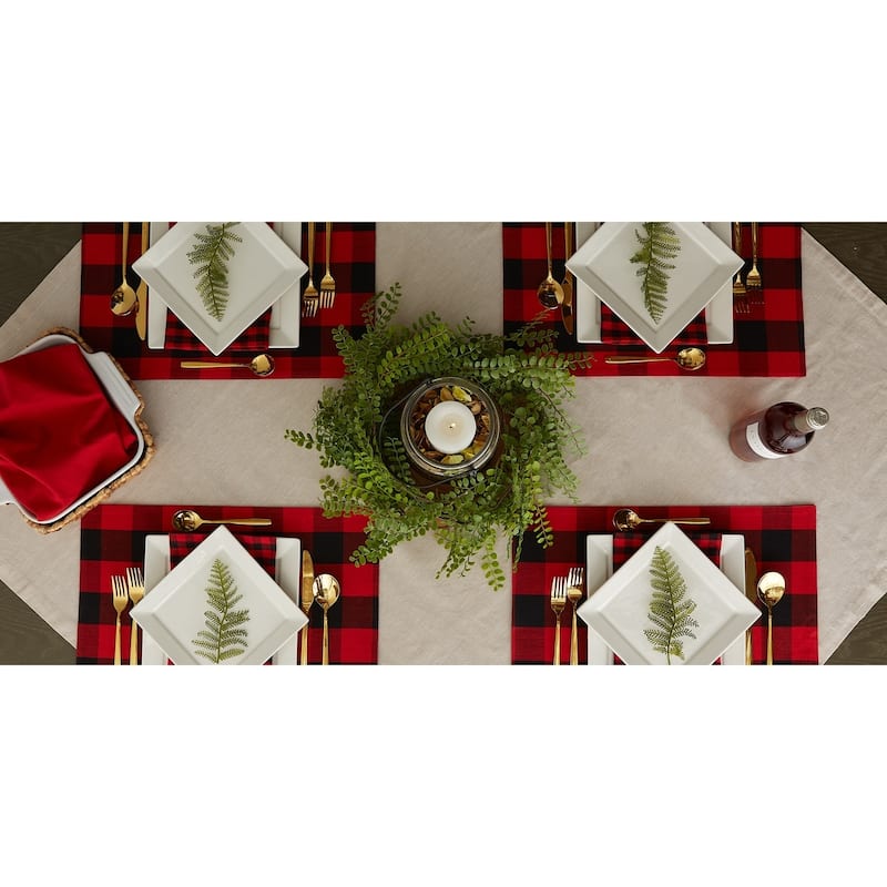 Porch & Den Crestline Gingham/Buffalo Check Reversible Placemat (Set of 4)