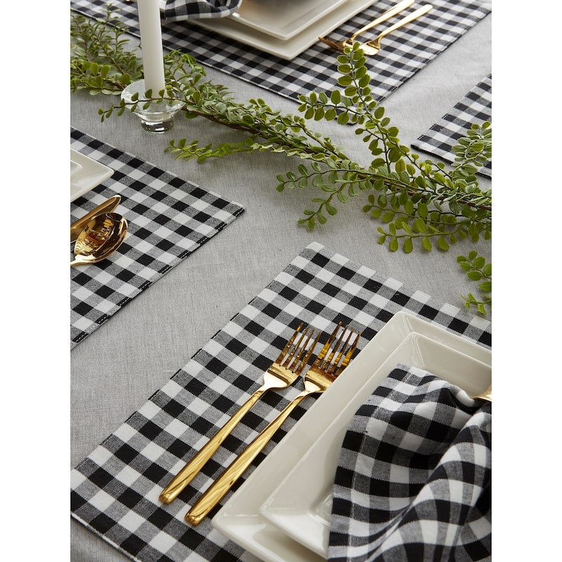 Porch & Den Crestline Gingham/Buffalo Check Reversible Placemat (Set of 4)