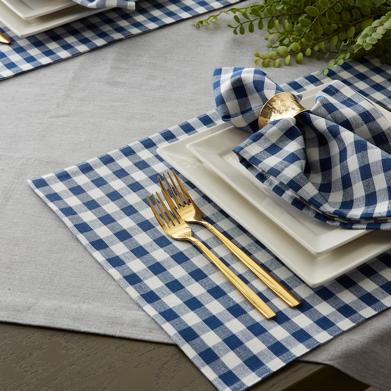 Porch & Den Crestline Gingham/Buffalo Check Reversible Placemat (Set of 4)