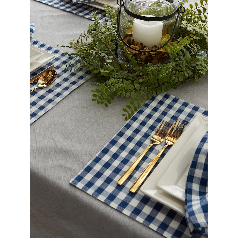 Porch & Den Crestline Gingham/Buffalo Check Reversible Placemat (Set of 4)