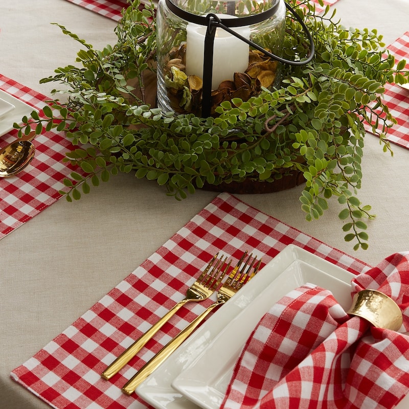 Porch & Den Crestline Gingham/Buffalo Check Reversible Placemat (Set of 4)