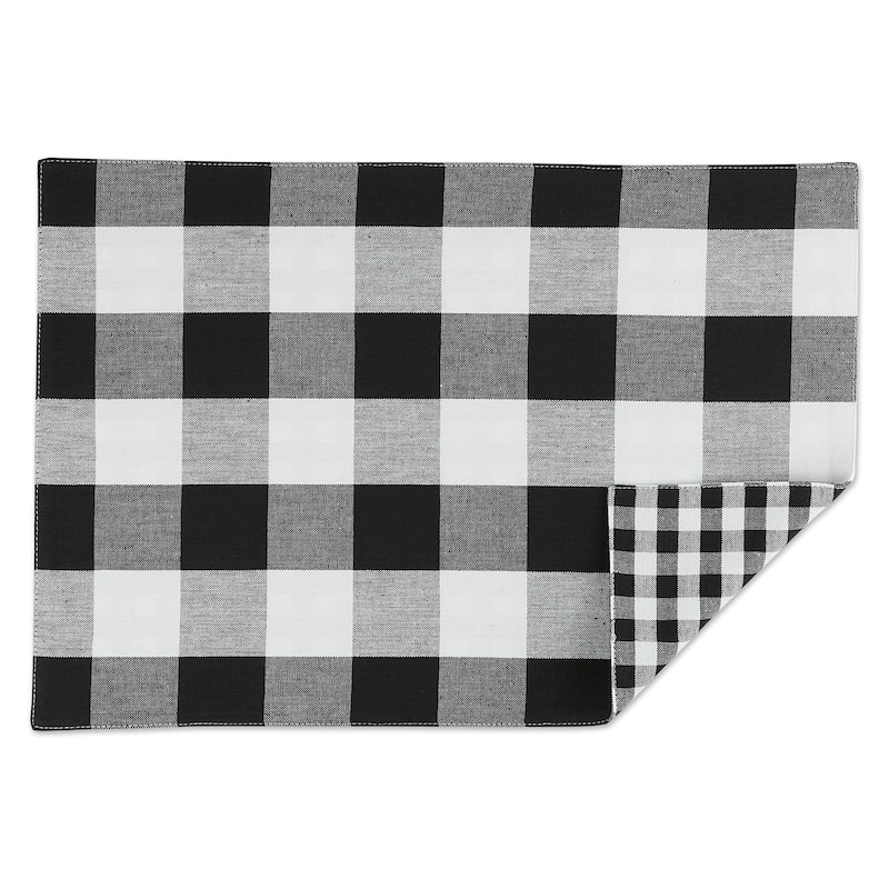 Porch & Den Crestline Gingham/Buffalo Check Reversible Placemat (Set of 4)