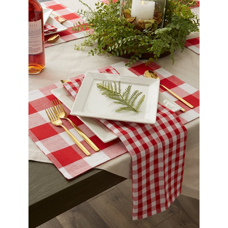 Porch & Den Crestline Gingham/Buffalo Check Reversible Placemat (Set of 4)