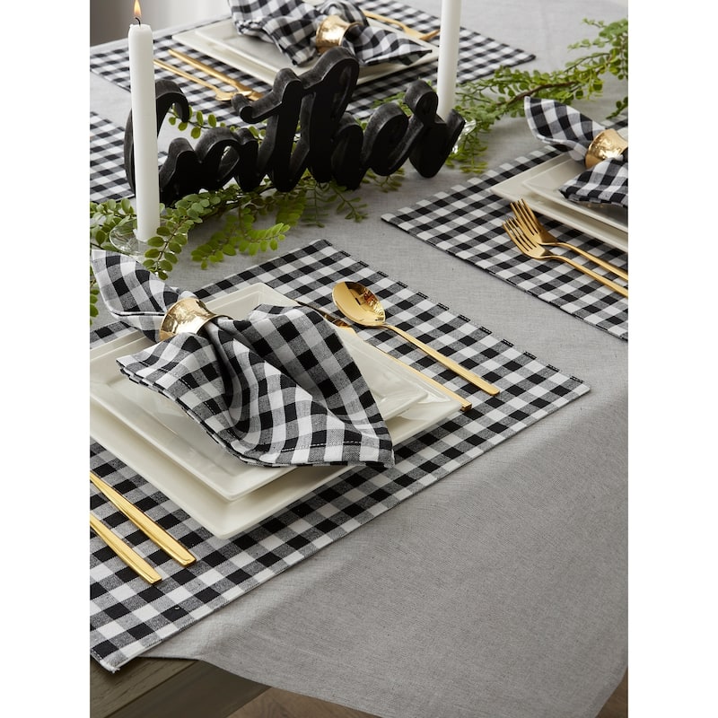 Porch & Den Crestline Gingham/Buffalo Check Reversible Placemat (Set of 4)