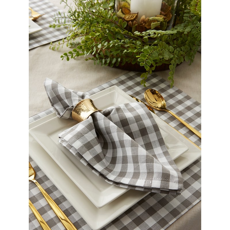 Porch & Den Crestline Gingham/Buffalo Check Reversible Placemat (Set of 4)