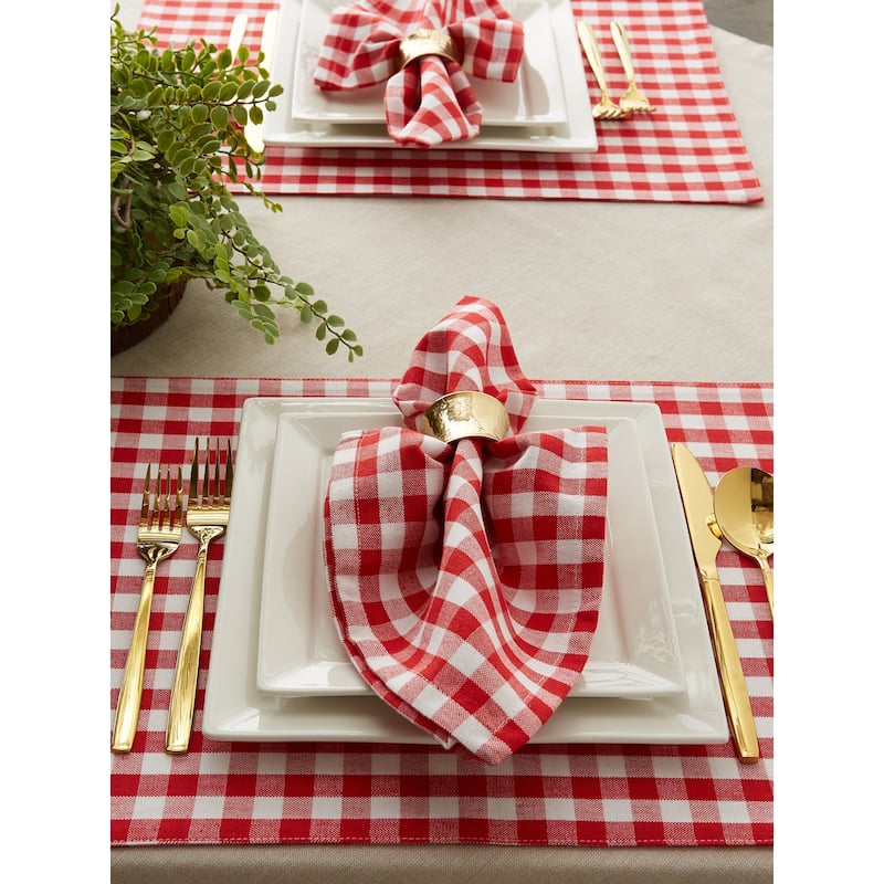DII Gingham Napkin Set of 4