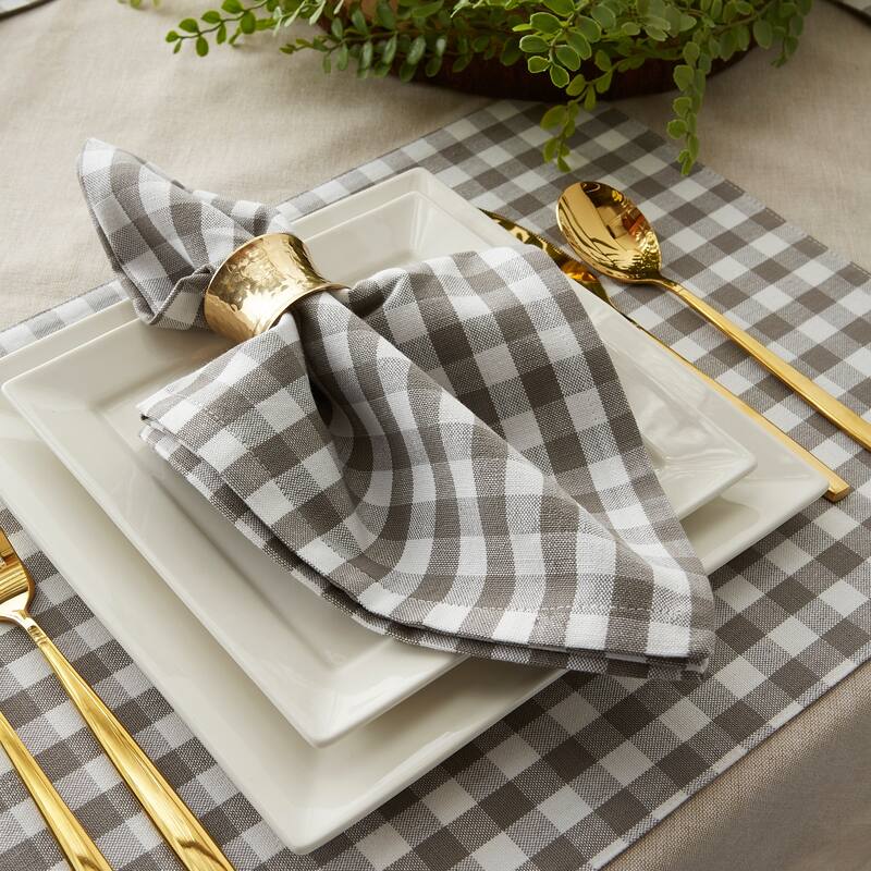 DII Gingham Napkin Set of 4