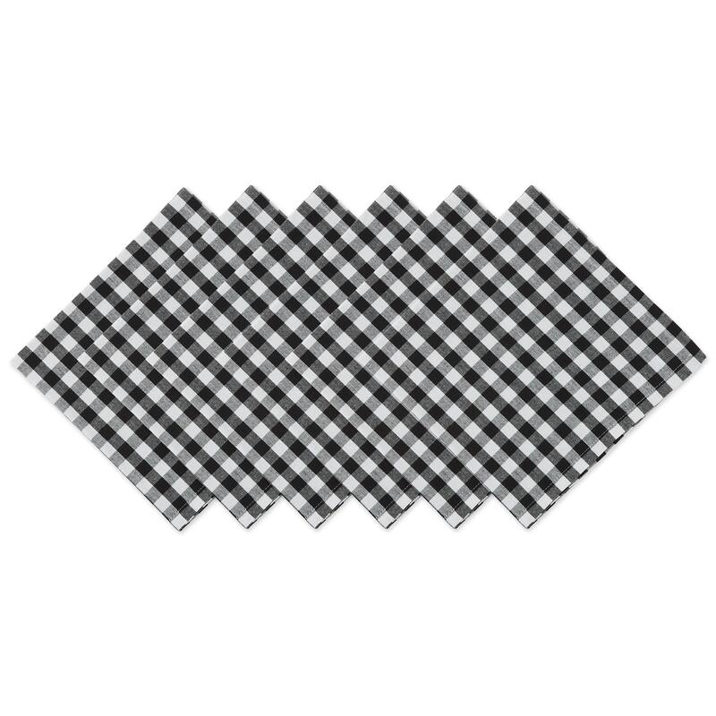 DII Gingham Napkin Set of 4 - Black & White