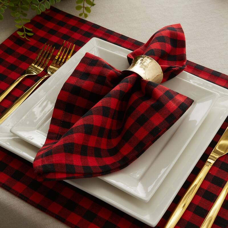 DII Gingham Napkin Set of 4