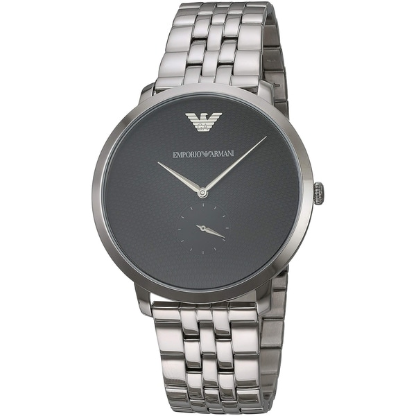 stainless steel back water resistant emporio armani