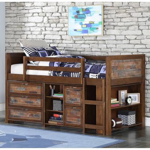 Carbon Loft Twitchen Kids Twin Artesian Modular Low Loft with Case Goods