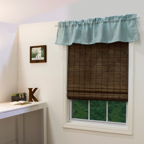 Radiance Cordless Cocoa Dockside Flatstick Bamboo Roman Shade (As Is Item). Opens flyout.