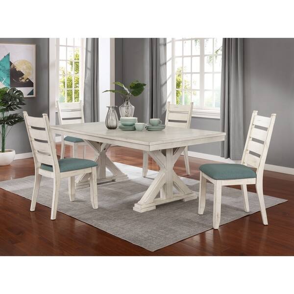 White Wood Upholstered Dining Chairs  - Superiorly Made Of Ash Wood For Excellent Strength And Stu.