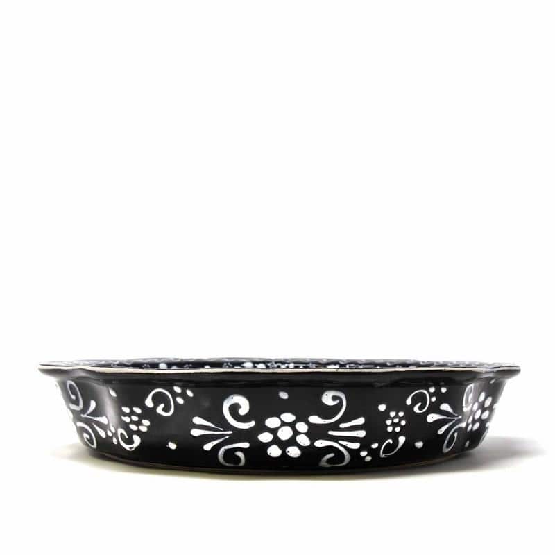 The Curated Nomad Somerset Ink-black Handmade Pottery Serving Bowl