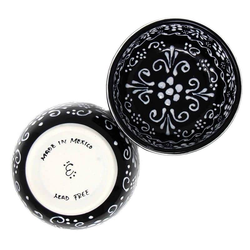 The Curated Nomad Somerset Ink-black Pottery 5.5-inch Bowls (Set of 2) - N/A