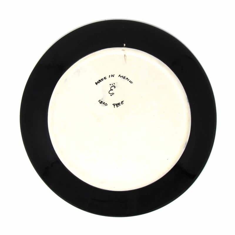 Handmade Encantada Pottery Dinner Plates Set of 2, Ink