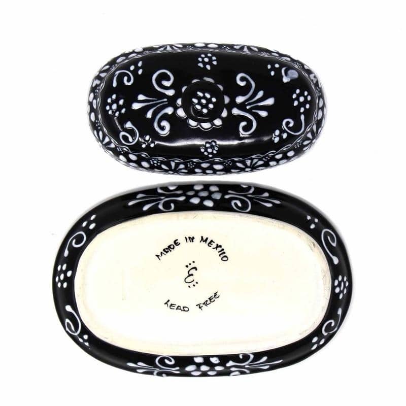 The Curated Nomad Somerset Ink-black Handmade Pottery Butter Dish