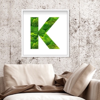 Oliver Gal' The Letter K Nature' Alphabet Letters Live Moss Art - Bed ...